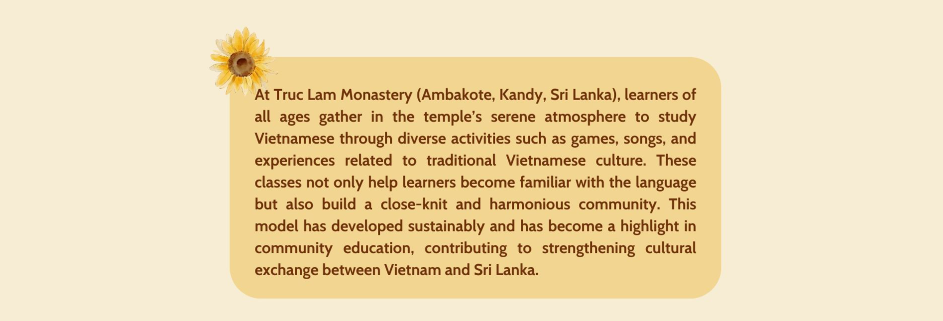 Journey of Spreading Vietnamese Language in Sri Lanka