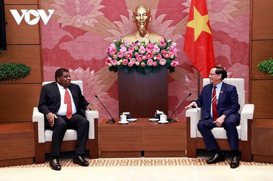 National Assembly Vice Chairman Tran Quang Phuong (R) and Inter-Parliamentary Union (IPU) Secretary General Martin Chungong during their meering in Hanoi on December 29