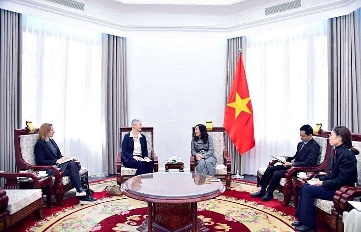 Deputy FM Le Thi Thu Hang receives Norwegian Ambassador to Vietnam Hilde Solbakken (Photo: Ministry of Foreign Affairs)