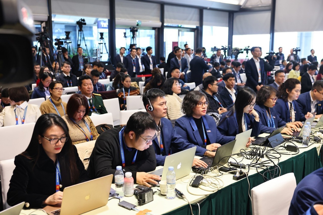 At the press conference (Photo: VNA)