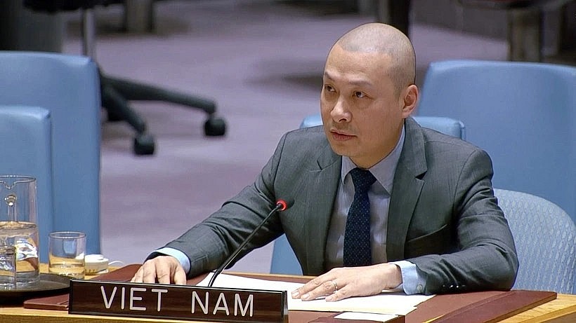 Minister-Counsellor Nguyen Hoang Nguyen, Chargé d'Affaires ad interim of the Permanent Mission of Vietnam to the UN (Photo: VNA)