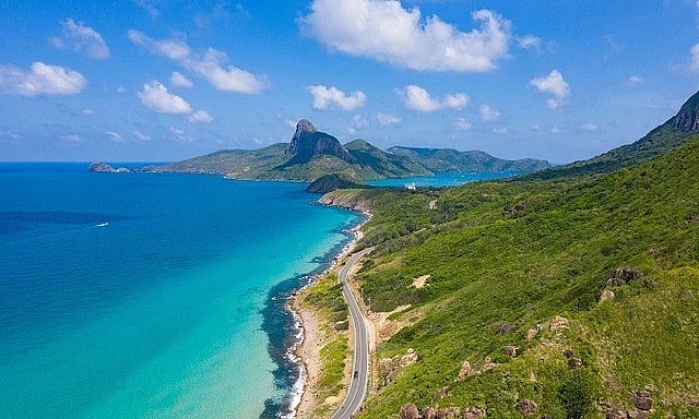 Aerial view of Viet Nam's Con Dao Island.