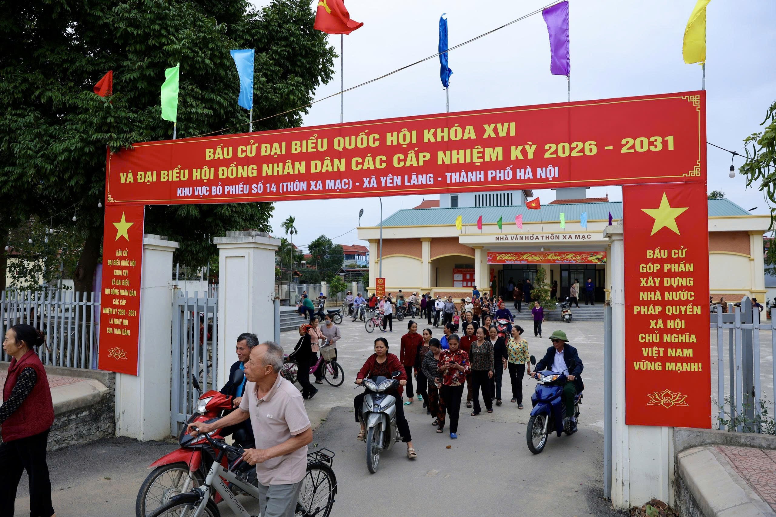 Yen Lang is among the earliest localities in Hanoi to complete voter meetings ahead of the election. (Photo: Xuan Hoa).