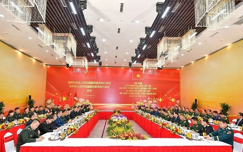 At the talks between defence ministers of Vietnam and China.