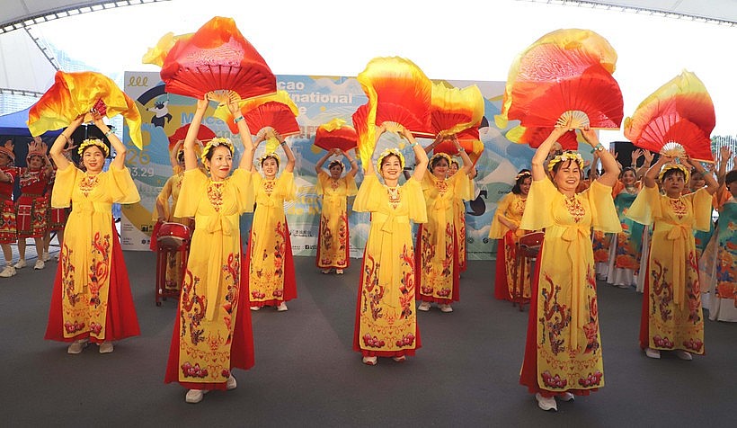 A performance by the Vietnamese delegation at the 2026 Macau International Parade (Photo: VNA) A performance by the Vietnamese delegation at the 2026 Macau International Parade (Photo: VNA)