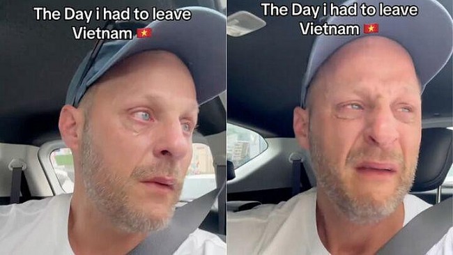 Tearful Goodbye: German Tourist Captures Heartfelt Moment Departing Vietnam