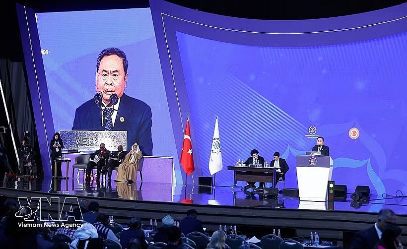 National Assembly Chairman Tran Thanh Man speaks at the general debate of the 152nd Assembly of the Inter-Parliamentary Union in Istanbul on April 16, 2026. (Photo: VNA)