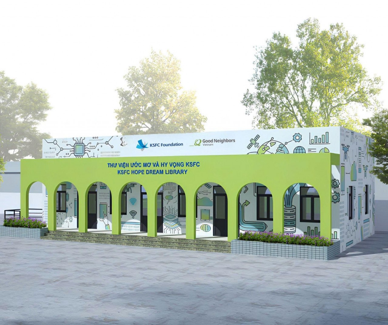 The multi-functional library at Kim Xuyen High School is scheduled to be inaugurated in July 2026. (Photo: GNI) The multi-functional library at Kim Xuyen High School is scheduled to be inaugurated in July 2026. (Photo: GNI)