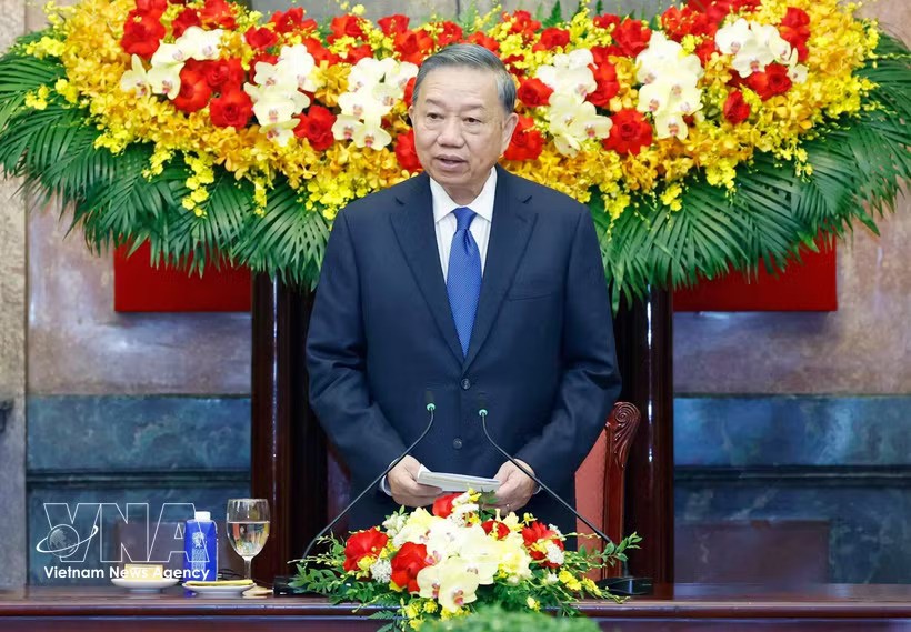 General Secretary of the Communist Party of Vietnam Central Committee and President of Vietnam To Lam speaks at the meeting with heads of delegations, international experts, scholars and representatives of international organisations attending the ASEAN Future Forum 2026 in Hanoi on June 9, 2026. (Photo: VNA) General Secretary of the Communist Party of Vietnam Central Committee and President of Vietnam To Lam speaks at the meeting with heads of delegations, international experts, scholars and representatives of international organisations attending the ASEAN Future Forum 2026 in Hanoi on June 9, 2026. (Photo: VNA)