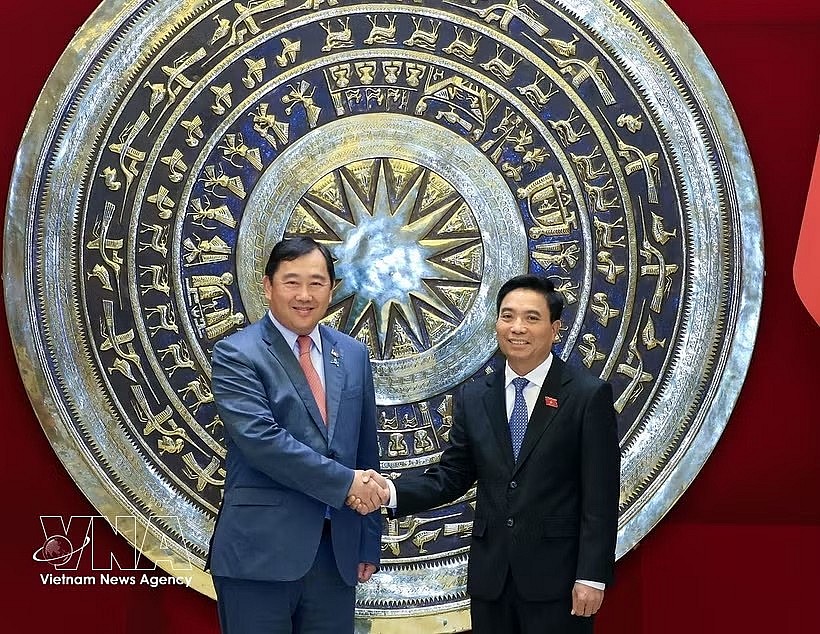 Vice Chairman of the National Assembly Nguyen Doan Anh (R) receives Suos Yara, Chairman of the Commission on Foreign Affairs, International Cooperation, and Information of the Cambodian National Assembly in Hanoi on June 10. (Photo: VNA) Vice Chairman of the National Assembly Nguyen Doan Anh (R) receives Suos Yara, Chairman of the Commission on Foreign Affairs, International Cooperation, and Information of the Cambodian National Assembly in Hanoi on June 10. (Photo: VNA)