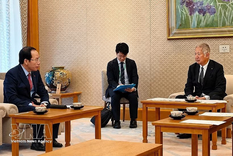 Deputy Prime Minister Le Tien Chau holds a meeting with Speaker of Japan's House of Representatives Mori Eisuke on June 10, 2026. (Photo published by VNA) Deputy Prime Minister Le Tien Chau holds a meeting with Speaker of Japan's House of Representatives Mori Eisuke on June 10, 2026. (Photo published by VNA)