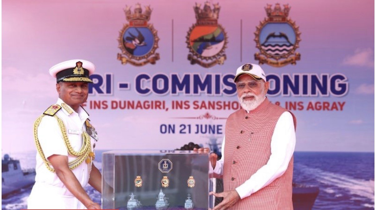 India’s naval might gets a massive boost as Modi unveils 3 indigenous vessels