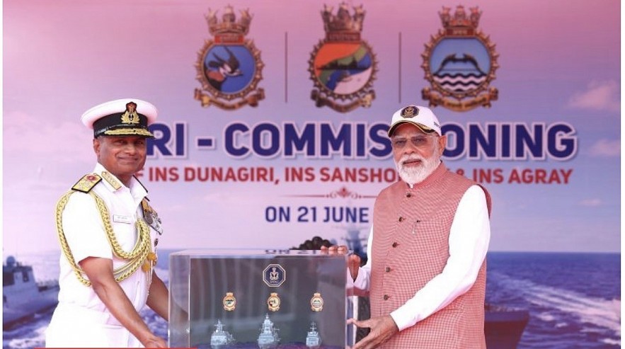 India’s naval might gets a massive boost as Modi unveils 3 indigenous vessels