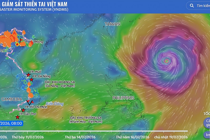 Super Typhoon Bavi continues tracking toward the area north of Taiwan (China). Source: Vietnam Disaster Monitoring System. Super Typhoon Bavi continues tracking toward the area north of Taiwan (China). Source: Vietnam Disaster Monitoring System.