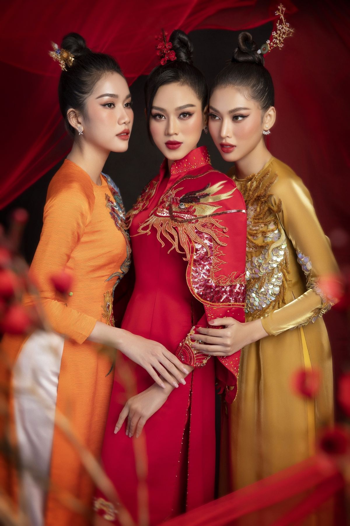 Top 3 Miss Vietnam 2020 show off beauty in Tet photoshoots