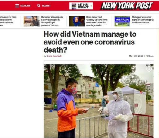 the new york post praises vietnams achievement in the combat against covid 19