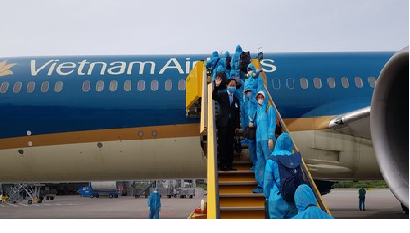 more than 340 vietnamese citizens fly home from us