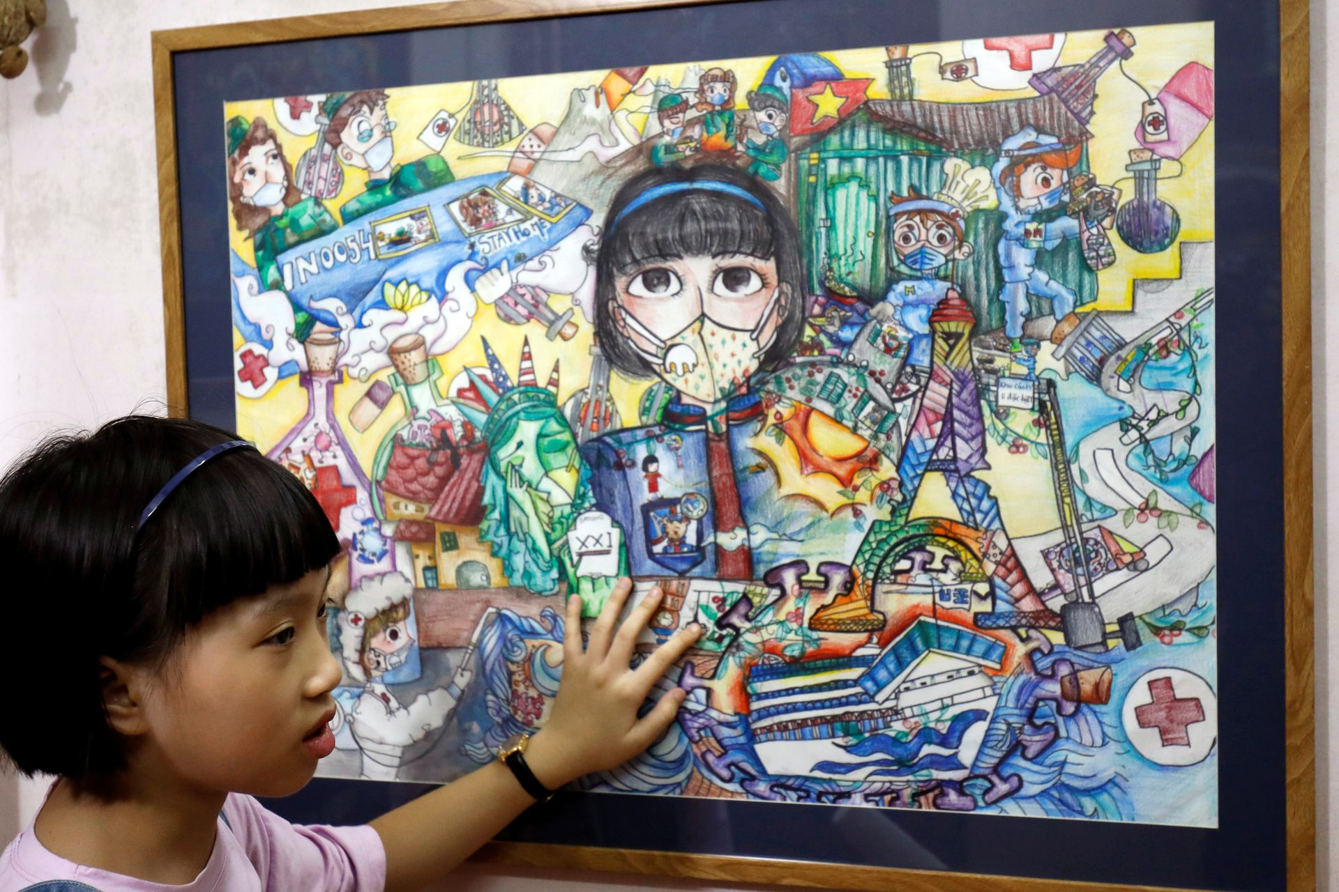 coronavirus themed paintings by vietnamese girl praised by intl media
