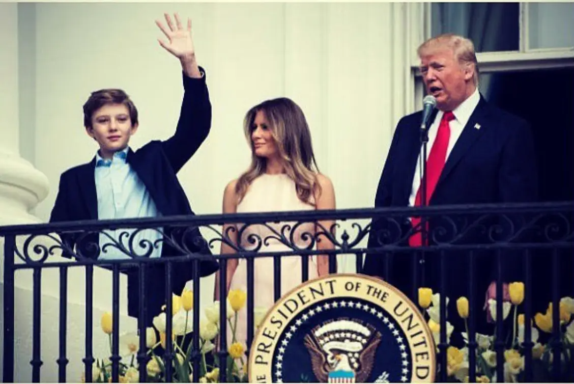 who is barron trump youngest son of us president