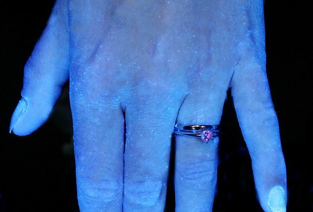 uv pictures shows why a 30 second hand washing with soap is a must