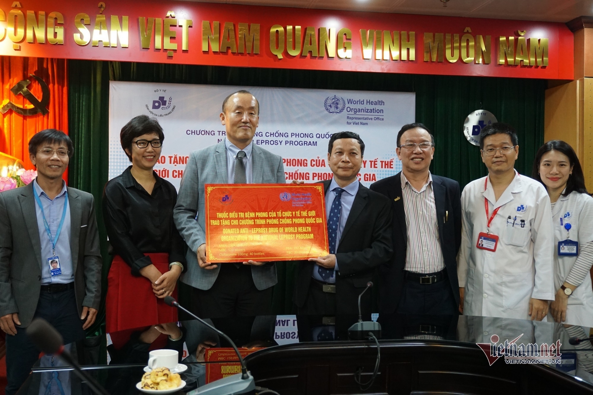 who donates thousands of leprosy medications to vietnam