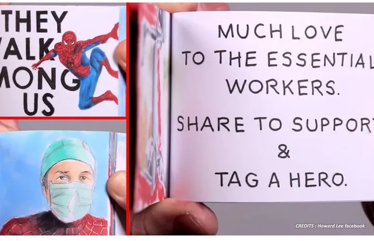artist pays flipbook tribute to front line covid 19 superheroes