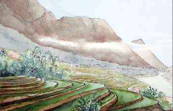 rare sketches of rural life in northern vietnam 20th century
