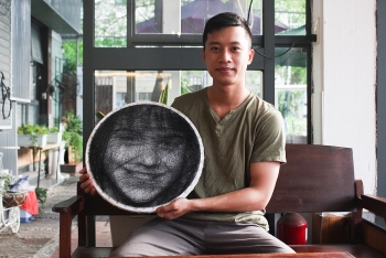 Vietnamese artist portraits global artists by string art