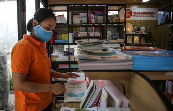 hanoi book street reopens after social distancing ease