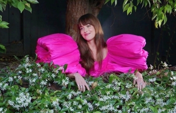 dakota johnson makes fashion statement with made in vietnam costume