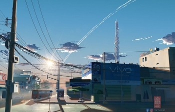 vietnamese students impressive sketches of hometown in anime style