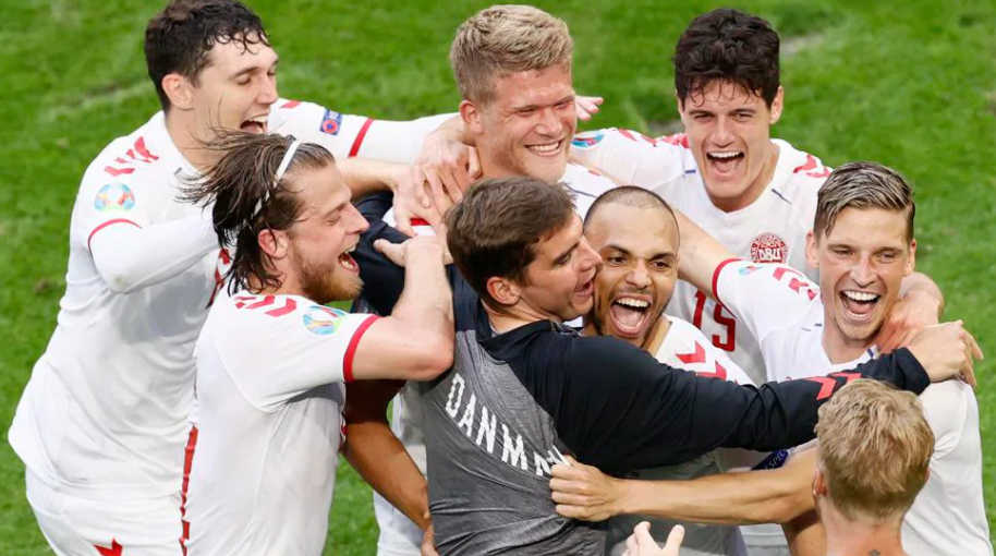 euro 2020 results denmark 4 0 wales round of 16 highlights video