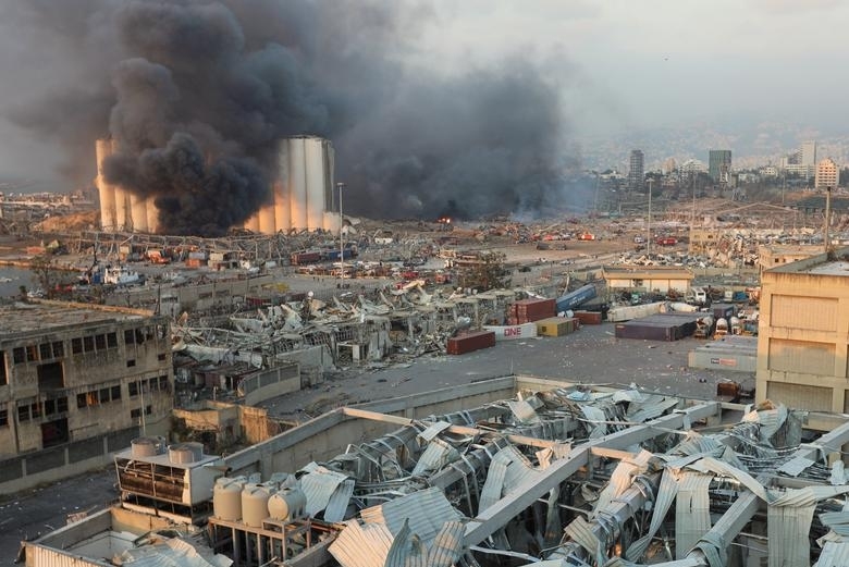 in photo dead end aftermath of the massive beirut explosion
