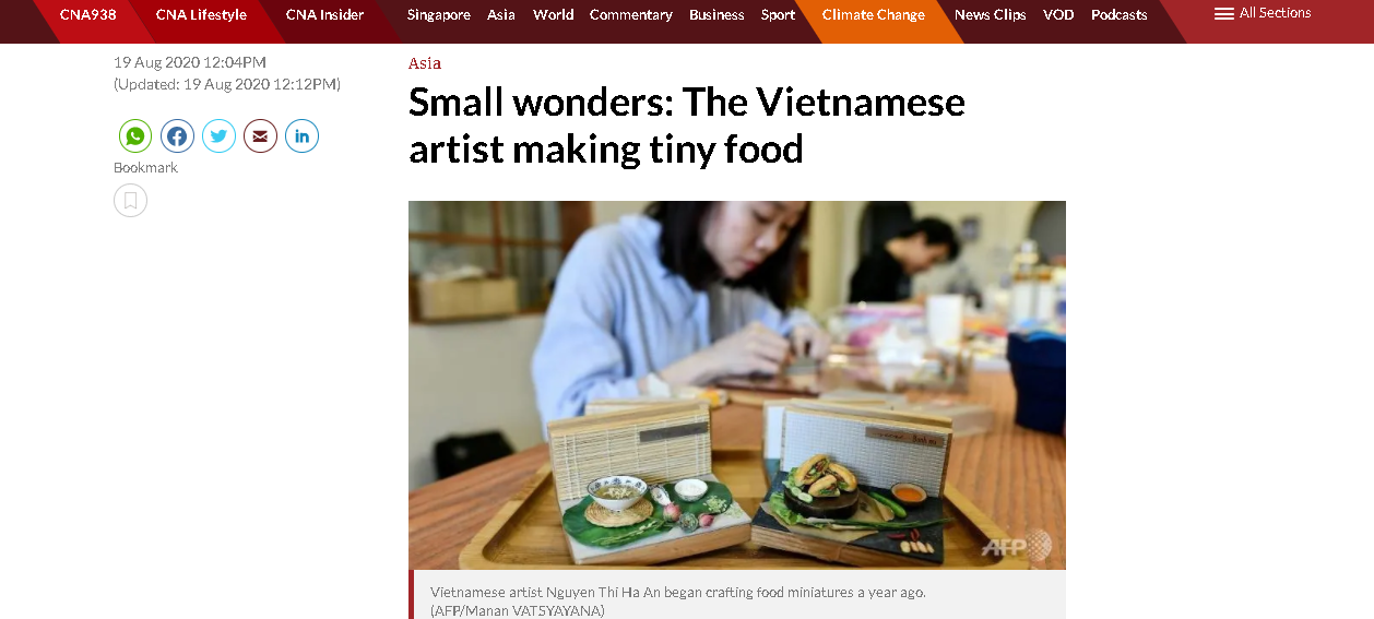 Vietnamese miniature food clays garner global attention