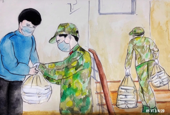 Touching Paintings of Frontline Workers in Covid-19 Battle