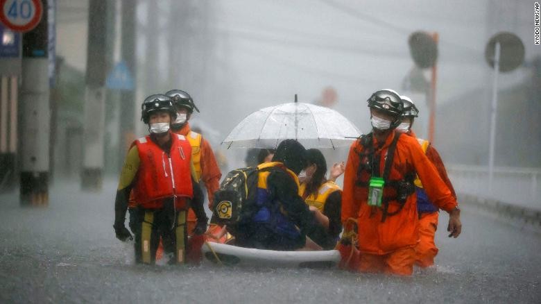million urged to seek shelter as floods and landslides hit japan