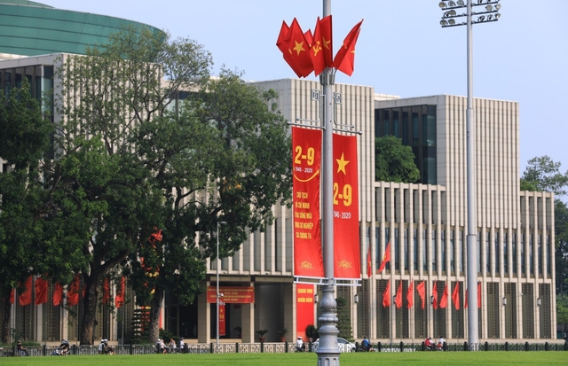 Hanoi adorned with flags and banners in celebration of Independence Day (September 2)