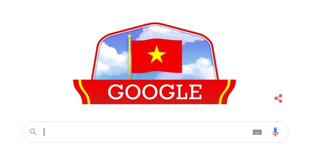 google logo features vietnam flag on national day