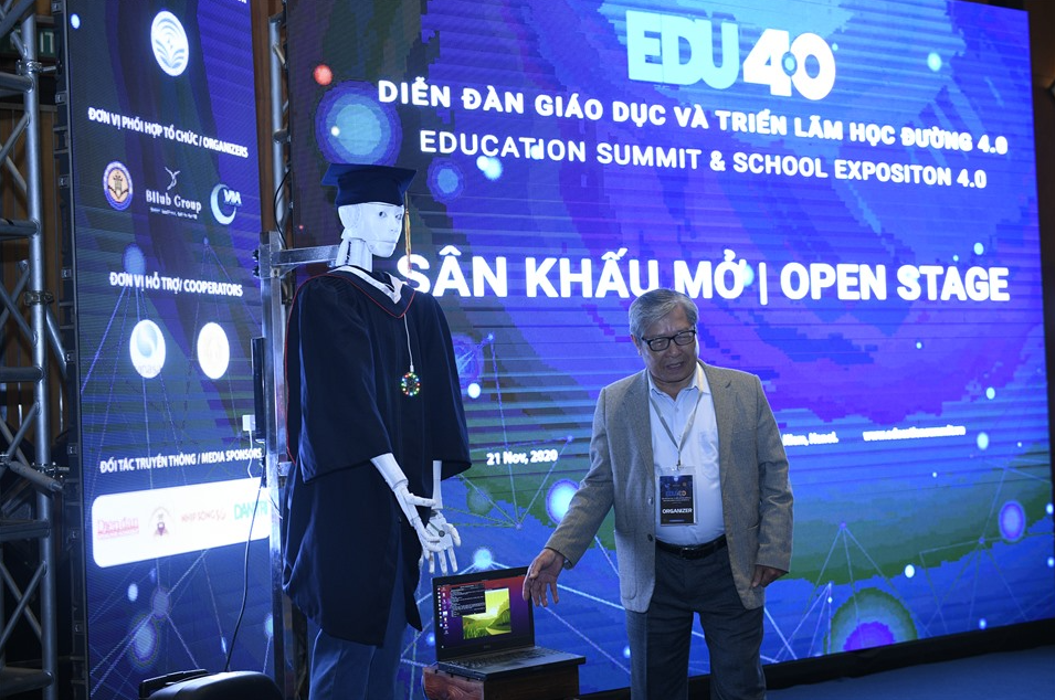 in video vietnams first ai robot to serve for educational purposes