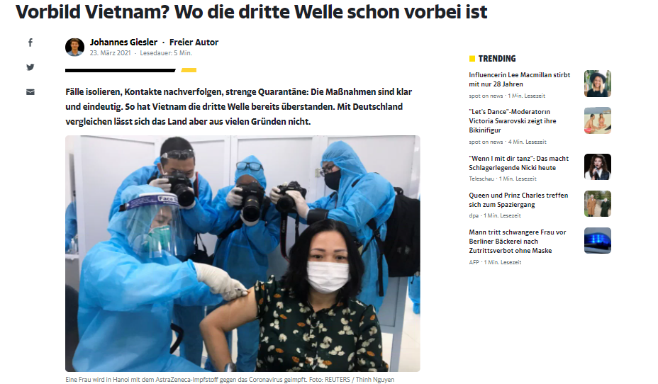 german journalist hails successful vietnamese fight against covid 19