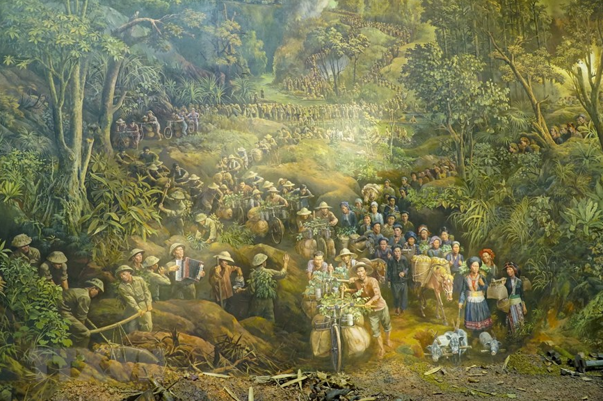 close up look at dien bien phu campaign panorama painting