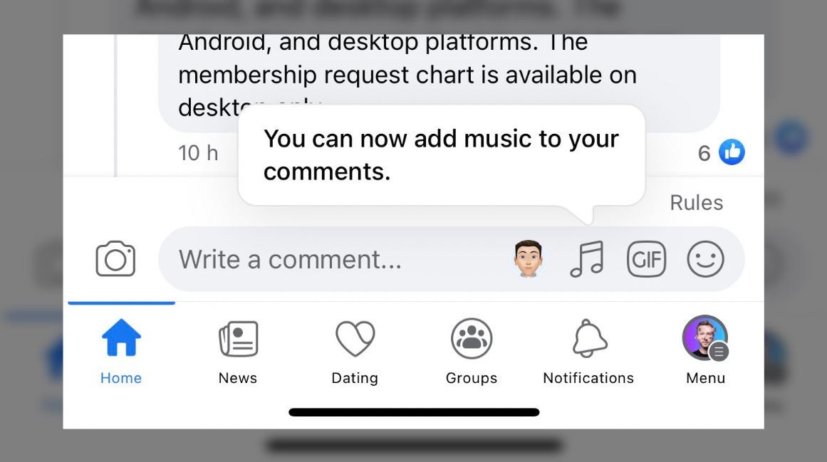 Facebook Update: Users in Vietnam Can Now Add Music to Comments