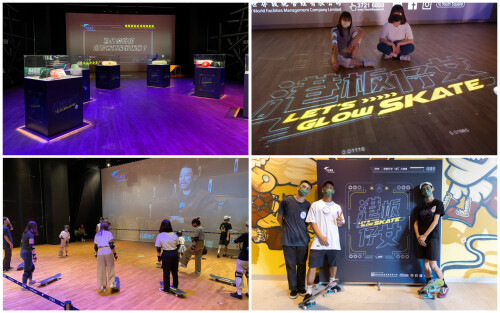 youth squares lets glow skate exhibition attracted over a thousand participants