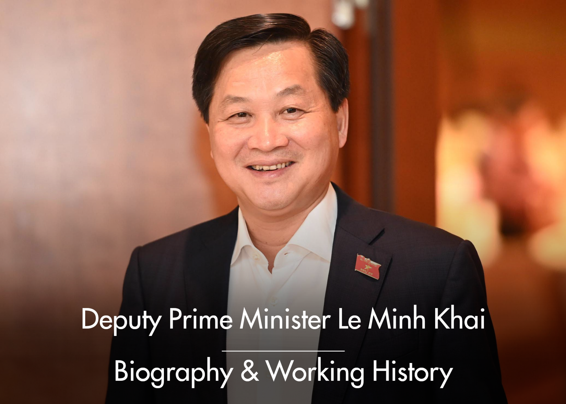 biography of deputy prime minister le minh khai positions and working history