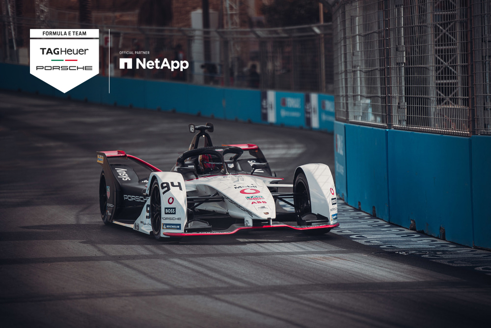 netapp powers porsche motorsport to abb fia formula e world championship