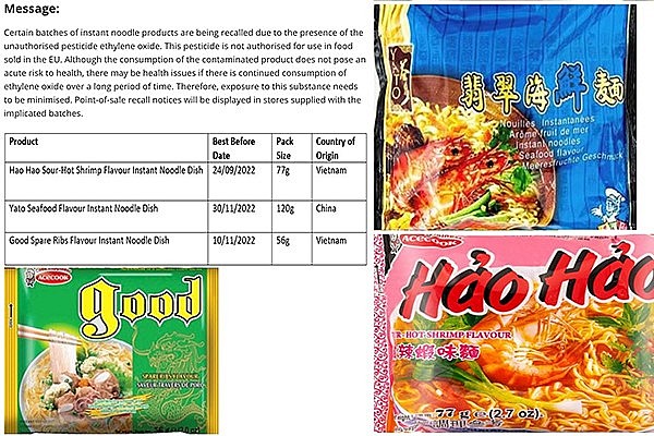 No Ethylene Oxide Found in Hao Hao Instant Noodles For Vietnamese Market