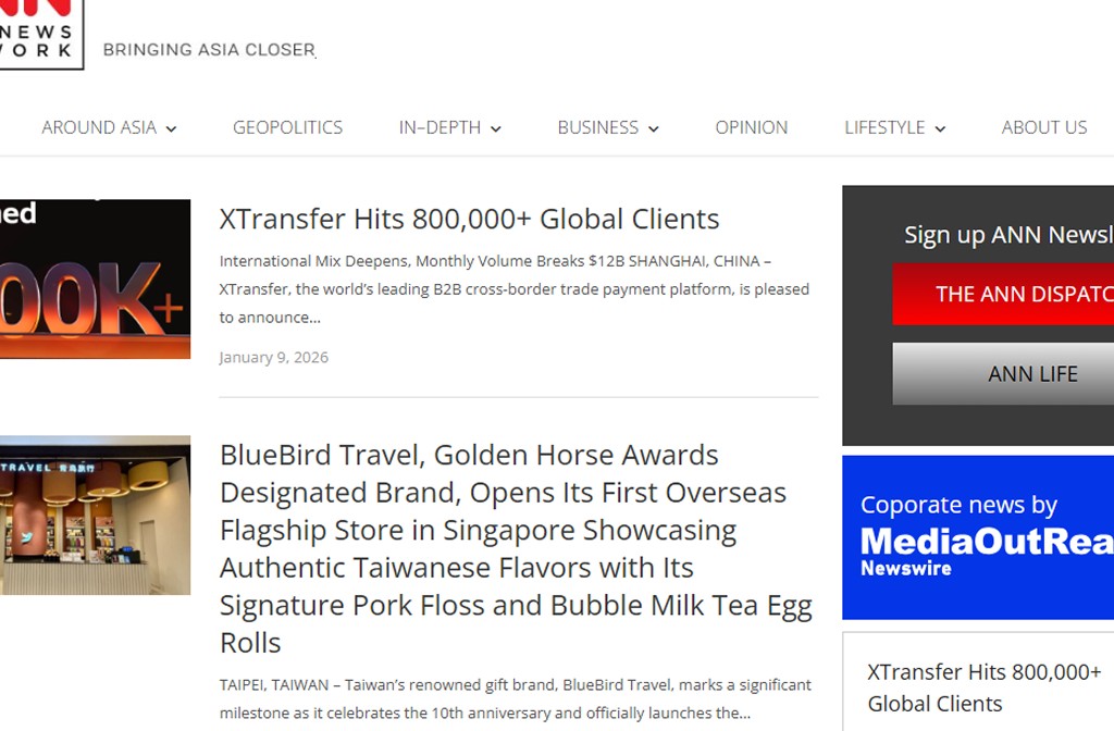 Media OutReach Newswire and Asia News Network (ANN) Form Corporate News Release Partnership