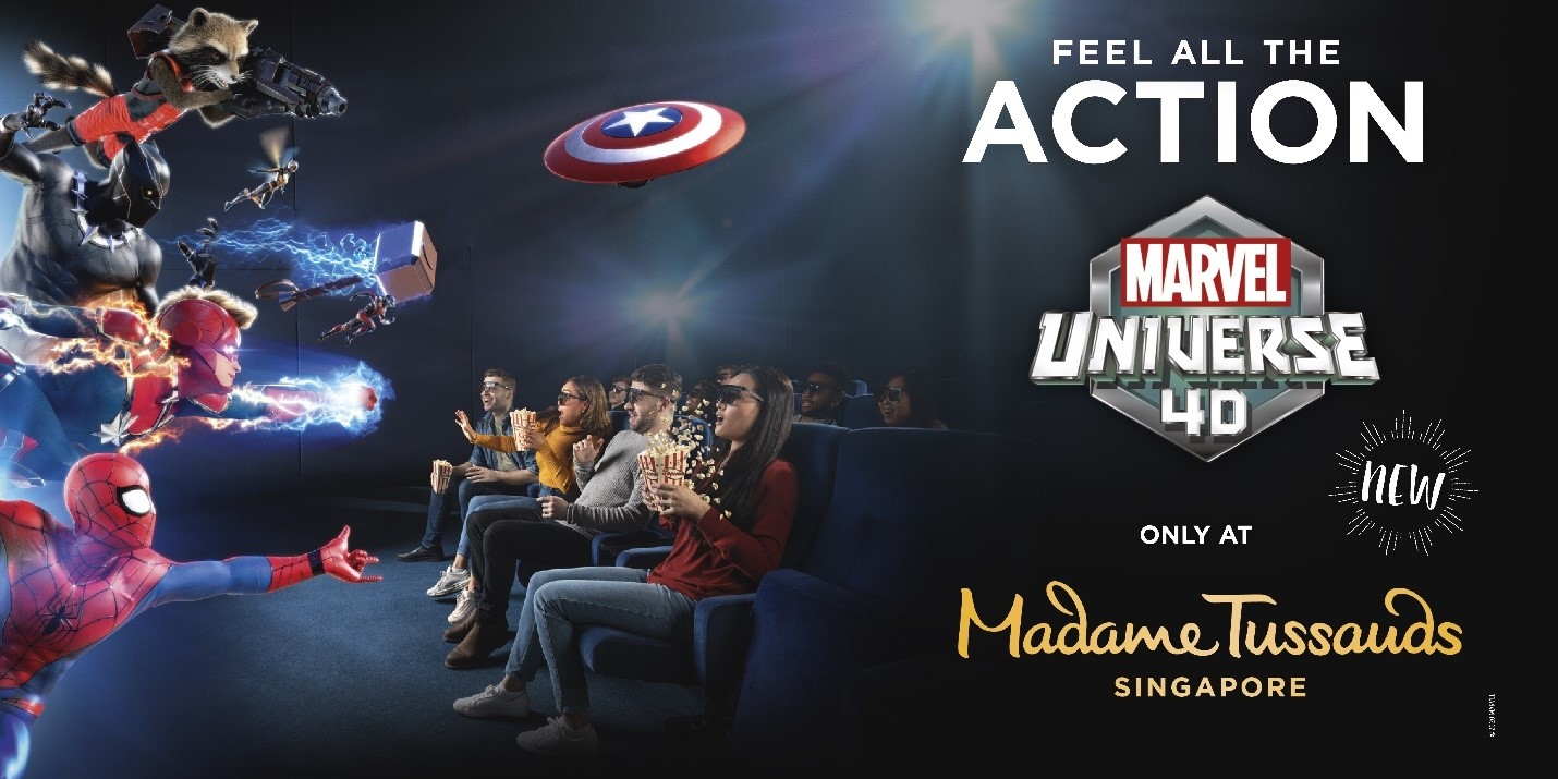 madame tussauds singapore launches a new marvel universe 4d film