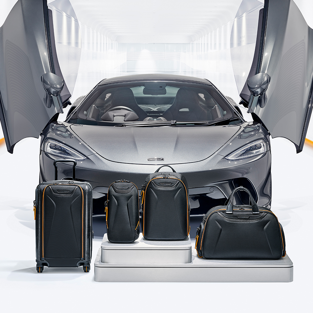 tumi unveils premium capsule luggage and travel collection inspired by mclaren