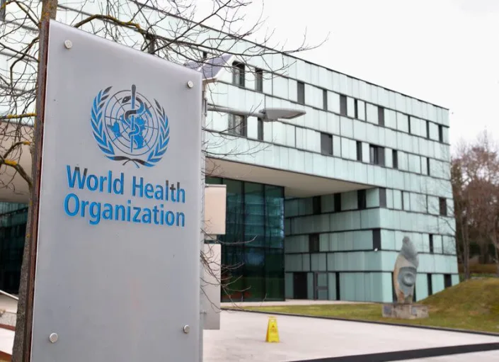 A logo is pictured outside a building of the WHO in Geneva (Photo: Reuters) 